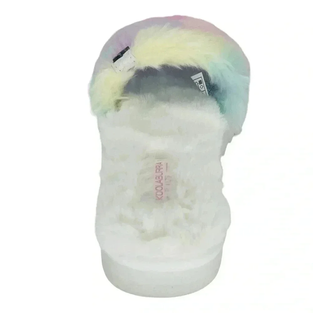 Koolaburra by UGG Womens Fuzz-AH Faux Fur Pastel Slide Sandals Size 6M - Picture 6 of 10